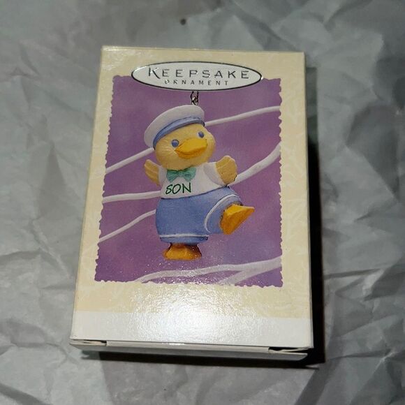 Ornament Hallmark Keepsake1995 Son Handcrafted Easter Duck Chick IOB - Picture 1 of 3